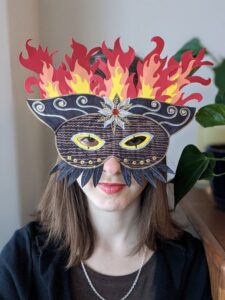 Crowley mask by Olivia Rendell